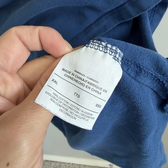 The Nike Tee Men’s Nike Air Cotton T-Shirt Dark Blue Sz XXL Premium Finish - Picture 7 of 8